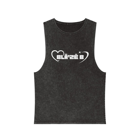 Unisex Stonewash Tank Top - BLA'ZEH B Design for Summer Vibes